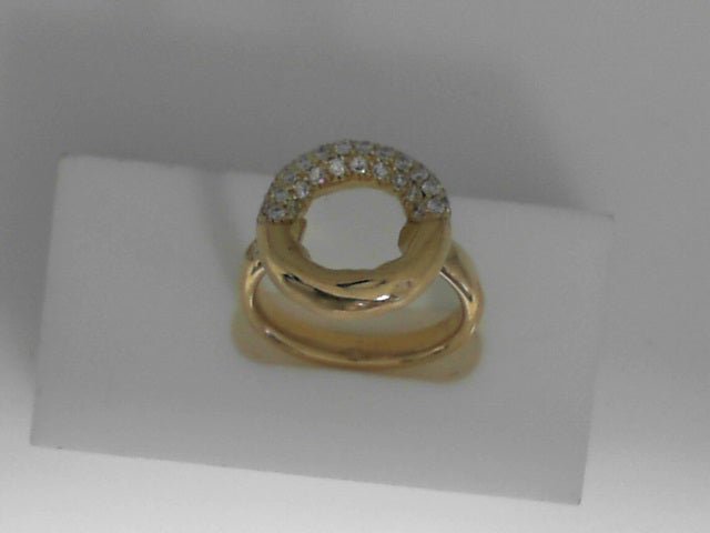 Vardy's Collection Cluster Fashion Ring with Round Diamonds in 18K Yellow Gold