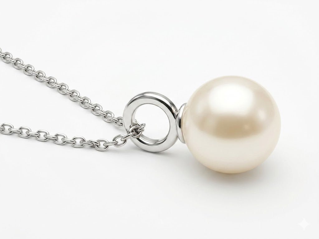 Vardy's Collection Cultured Pearl Pendant Necklace in Sterling Silver (18)