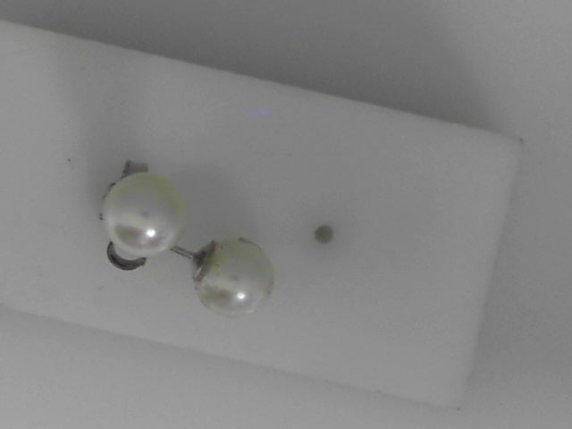 Vardy's Collection Cultured Pearl Stud Earrings in 14K White Gold