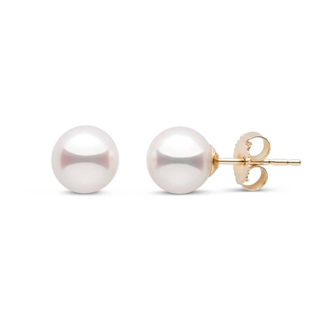 Vardy's Collection Cultured Pearl Stud Earrings in 14K Yellow Gold
