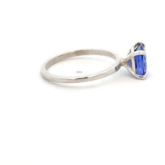 Vardy's Collection Cushion Tanzanite Fashion Ring in 14K White Gold (1.57ct)