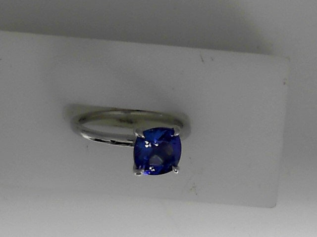 Vardy's Collection Cushion Tanzanite Fashion Ring in 14K White Gold (1.57ct)