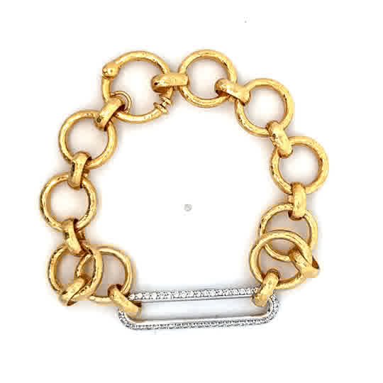 Vardy's Collection Diamond Link Bracelet in 14K Yellow Gold (0.48ct)