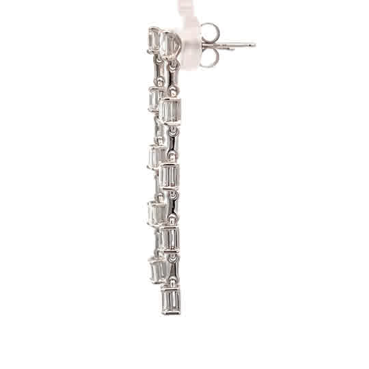 Vardy's Collection Drop Earrings with 1.85ct White Diamond in 18K White Gold