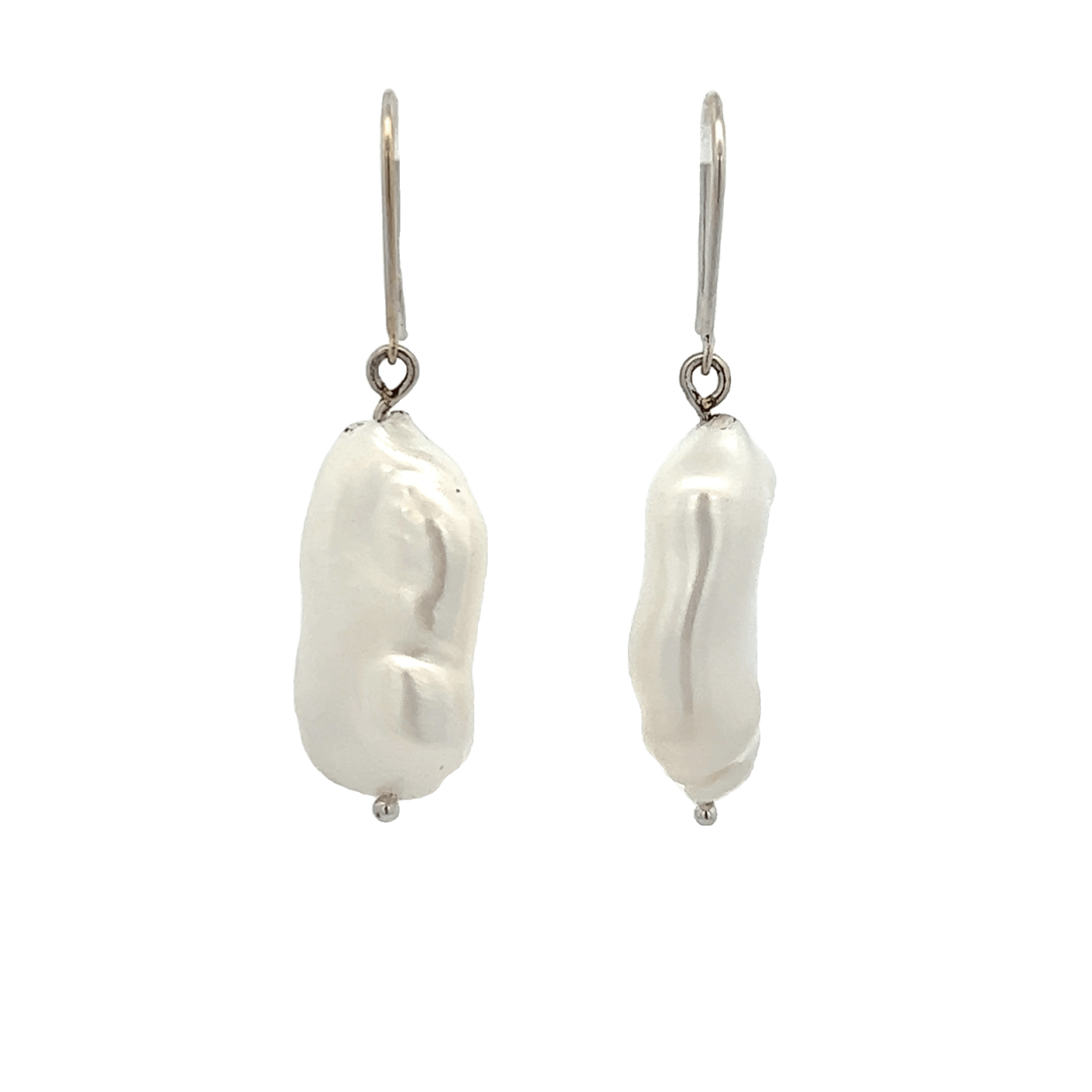 Vardy's Collection Drop Earrings with Fresh Water Pearls in 14K White Gold