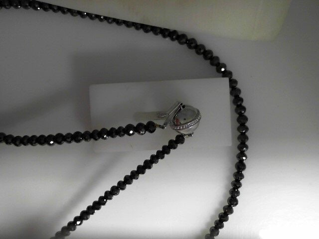 Vardy's Collection Fantasy Cut Black Diamond Tennis Link Necklace in 14K White Gold (82.00ctw)