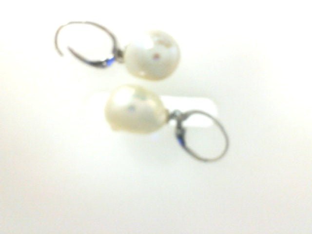 Vardy's Collection Fresh Water Pearl Drop Earrings in 14K White Gold