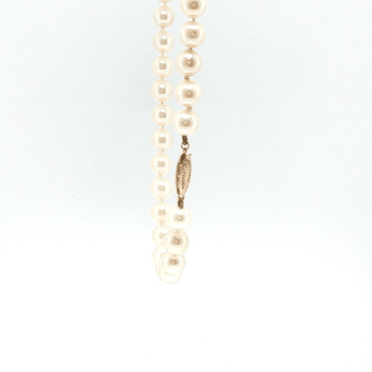 Vardy's Collection Fresh Water Pearl Single Strand Necklace in 14K Yellow Gold