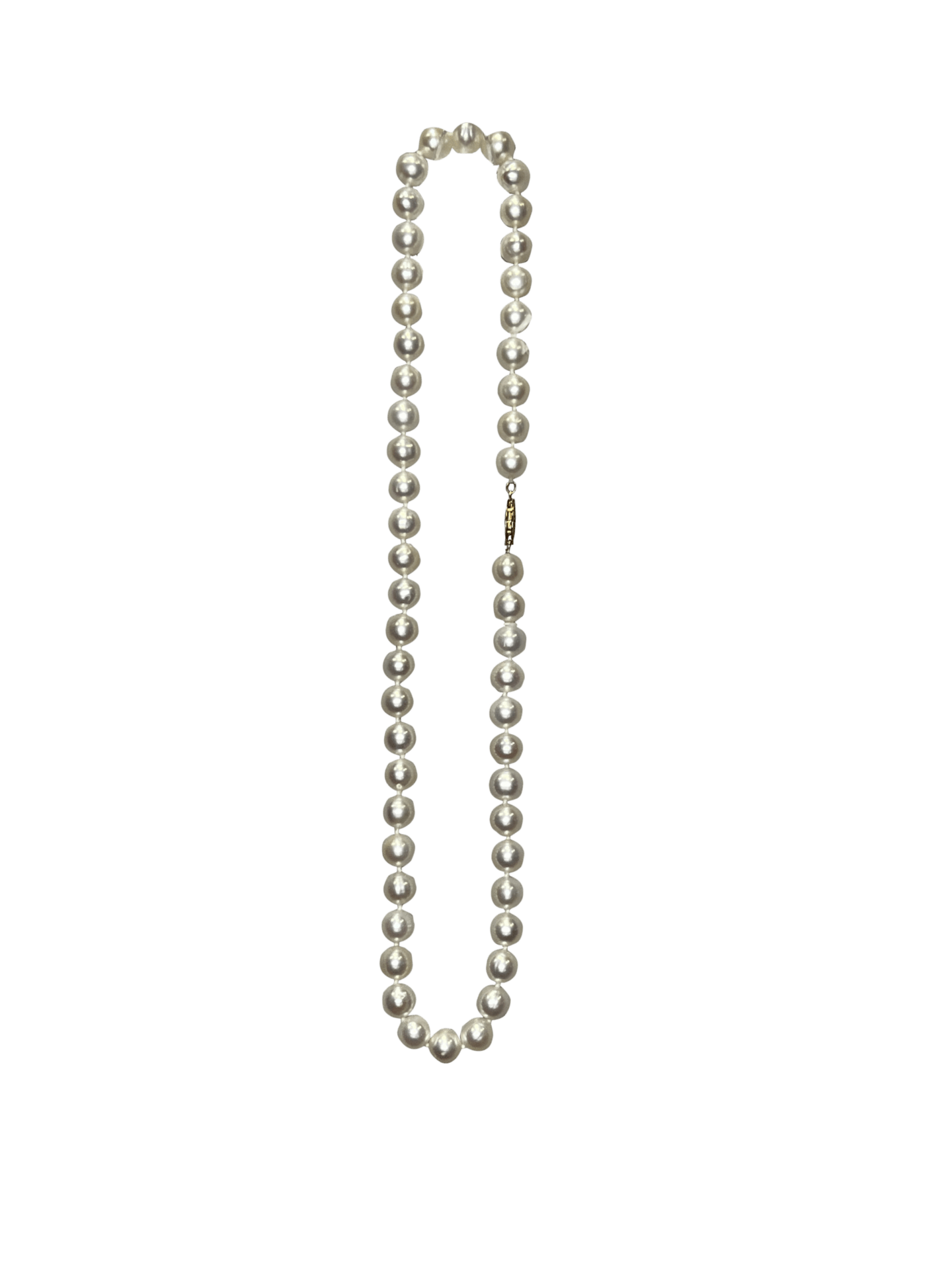 Vardy's Collection Fresh Water Pink Pearl Single Strand Necklace in 14K Yellow Gold