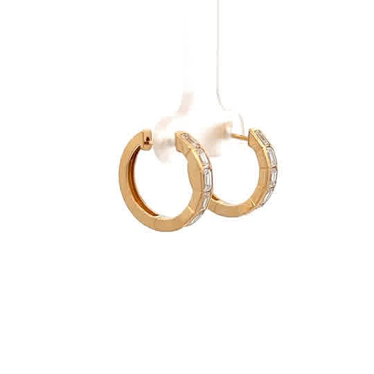 Vardy's Collection G/H VS2 1.40 Carat Medium Hoop Earrings in 18K Yellow Gold (1.4ct)