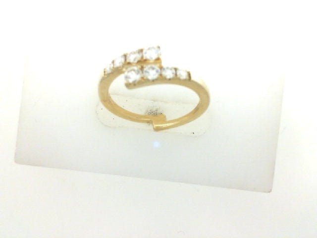 Vardy's Collection Half Polish Flush Bypass Ring in 14K Yellow Gold (0.52ct)