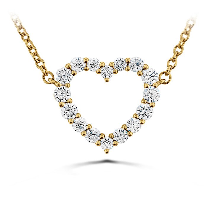 Vardy's Collection Heart Pendant Necklace in 18K Yellow Gold (0.39ct)