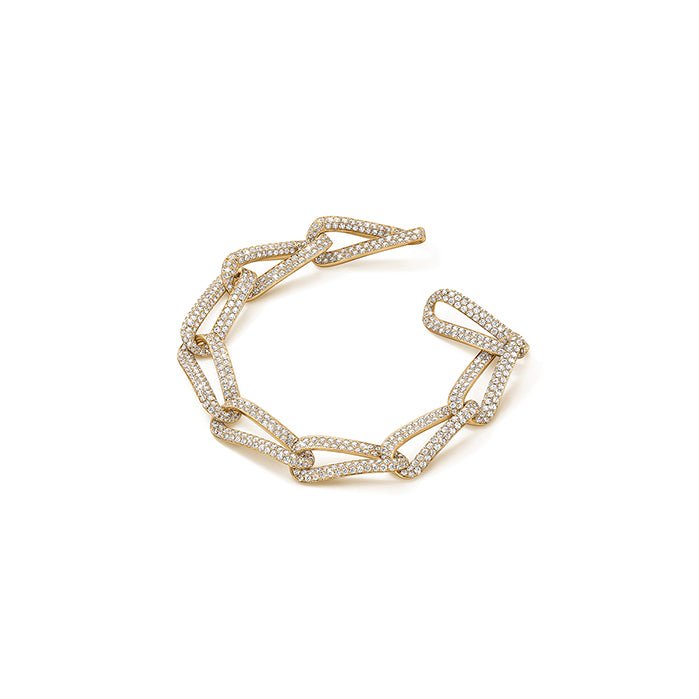 Vardy's Collection Hearts On Fire Cut Diamond Fancy Link Bracelet in 18K Yellow Gold (9.60ctw)