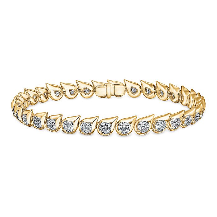 Vardy's Collection Hearts On Fire Cut Diamond Tennis Bracelet in 18K Yellow Gold (6.77ctw)