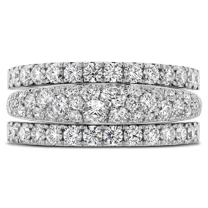 Vardy's Collection Hearts On Fire Cut Diamond Triple Row Fashion Ring in 18K White Gold (1.76ctw)