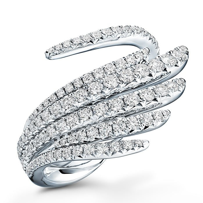 Vardy's Collection Hearts On Fire Cut G/H Vs2 Diamond Cocktail Ring in 18K White Gold (0.95ctw)
