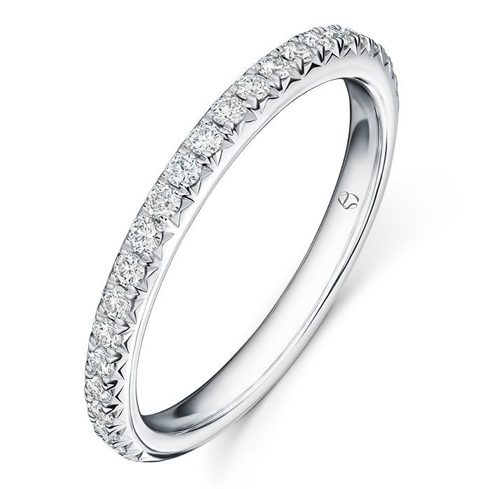 Vardy's Collection Hearts On Fire Cut G/H Vs2 Diamond Platinum 3/4 Wedding Band in Platinum (1.03ct)