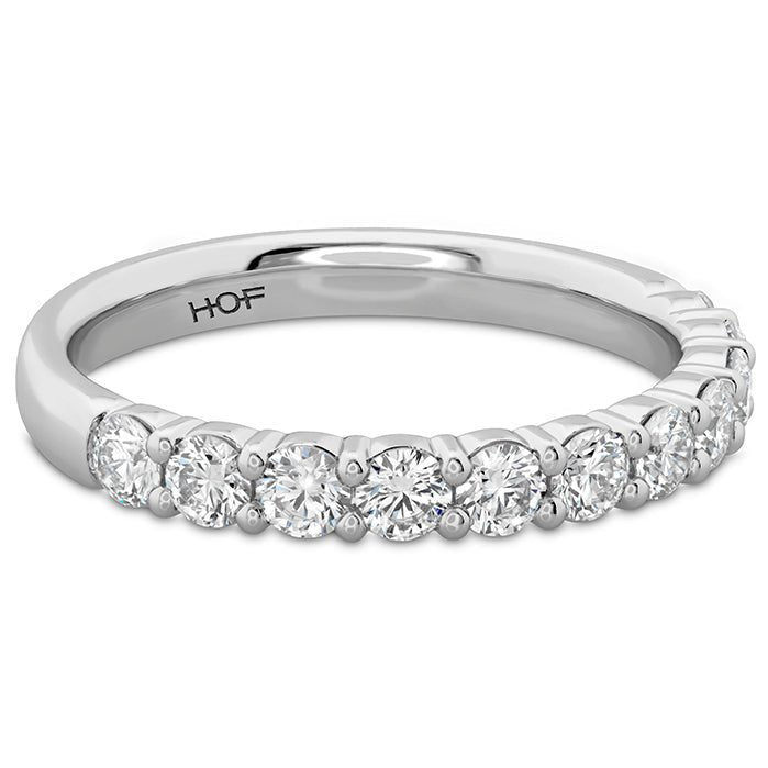 Vardy's Collection Hearts On Fire Cut G/H Vs2 Diamond Three Quarters Wedding Band in 18K White Gold (1.04ctw)