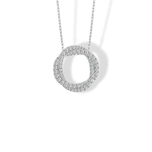 Vardy's Collection Hidden Bale White Gold Pendant Necklace in 14K (1.17ct)