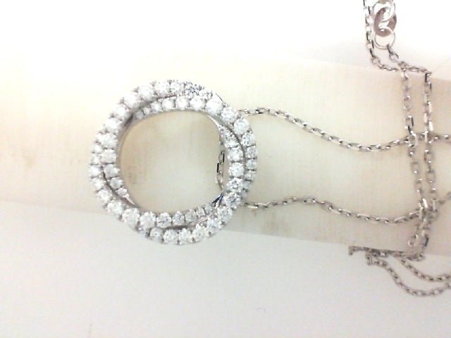 Vardy's Collection Hidden Bale White Gold Pendant Necklace in 14K (1.17ct)