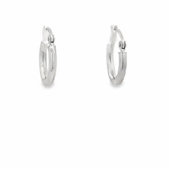 Vardy's Collection Hoop Earrings in 14K White Gold