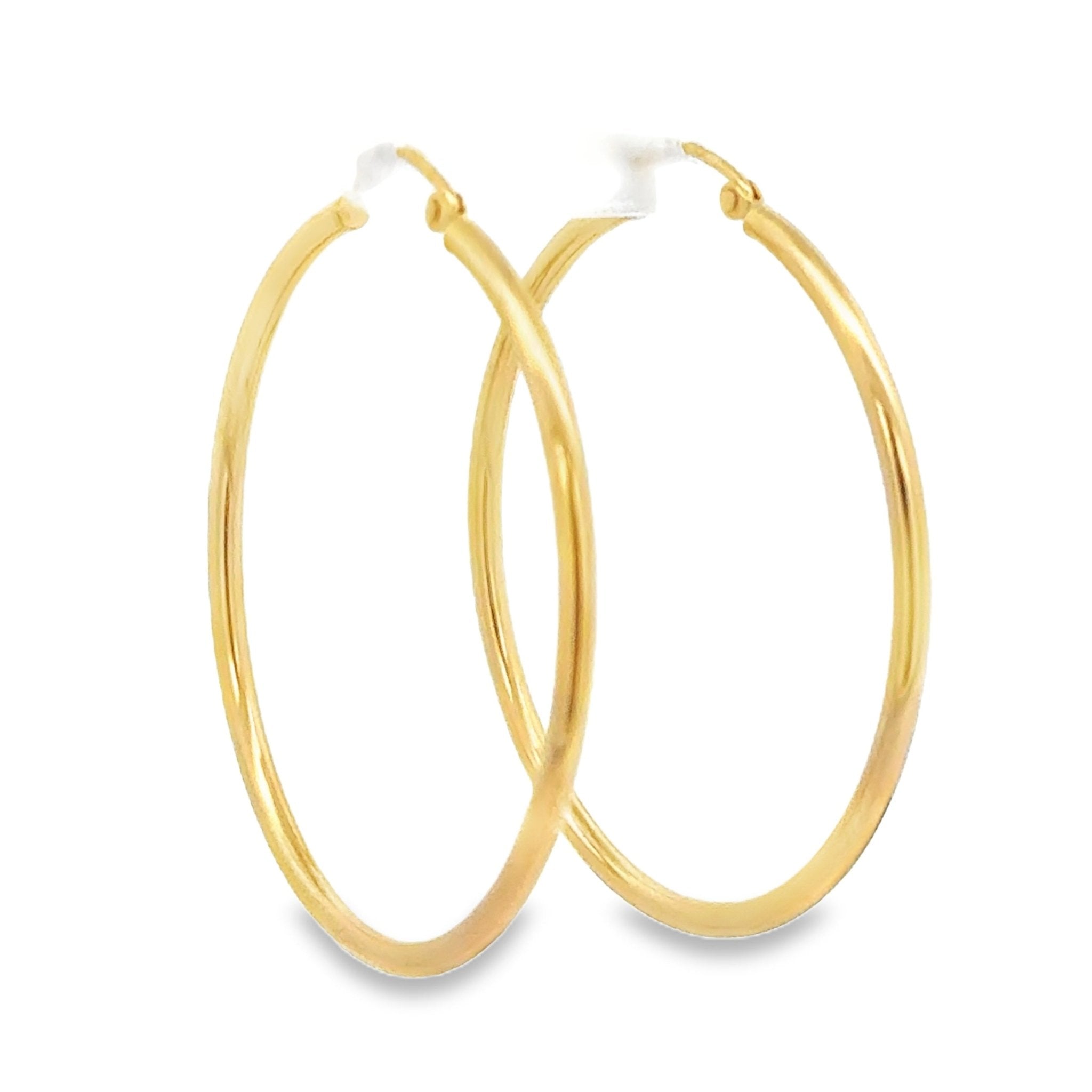 Vardy's Collection Hoop Earrings in 14K Yellow Gold