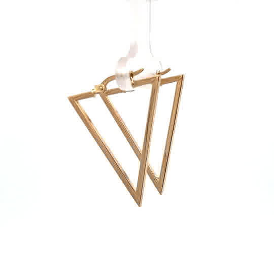 Vardy's Collection Large Hoop Earrings in 14K Yellow Gold (2.2 gram)