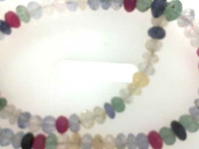 Vardy's Collection Multi Color Natural Sapphire Necklace in Gold Filled