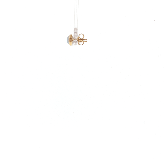 Vardy's Collection Opal Bezel Set Earrings in 14K Yellow Gold