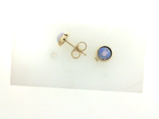 Vardy's Collection Opal Stud Earrings in 14K Yellow Gold