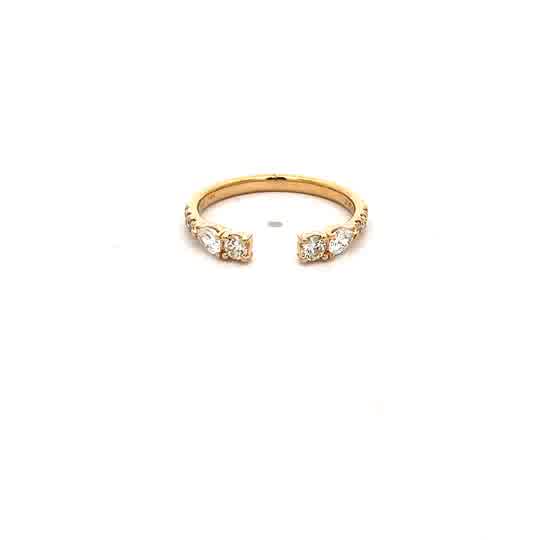 Vardy's Collection Open Band in 18K Yellow Gold (0.24ct)