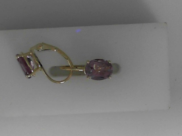 Vardy's Collection Oval Amethyst Drop Earrings in 14K Yellow Gold (2.14ctw)