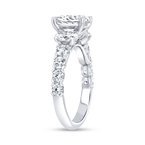 Vardy's Collection Oval and Round Diamond 3 Stone Engagement Ring in 18K White Gold (2.02tcw)