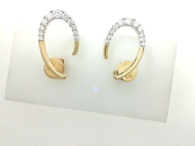 Vardy's Collection Oval Diamond Hoops in 14K Yellow Gold (0.51ct)