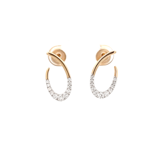 Vardy's Collection Oval Diamond Hoops in 14K Yellow Gold (0.51ct)