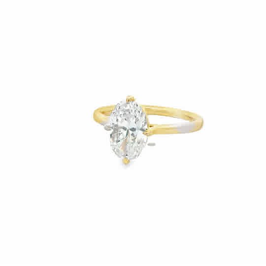 Vardy's Collection Oval Solitaire Semi - Mount Engagement Ring in Silver