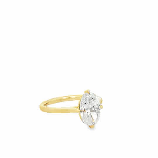 Vardy's Collection Oval Solitaire Semi - Mount Engagement Ring in Silver