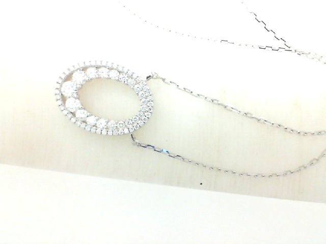 Vardy's Collection Oval White Diamond Bracelet in 14K White Gold (0.79ct)