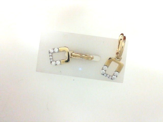 Vardy's Collection Pavé Diamond Drop Earrings in 14K Yellow and White Gold (0.61ct)