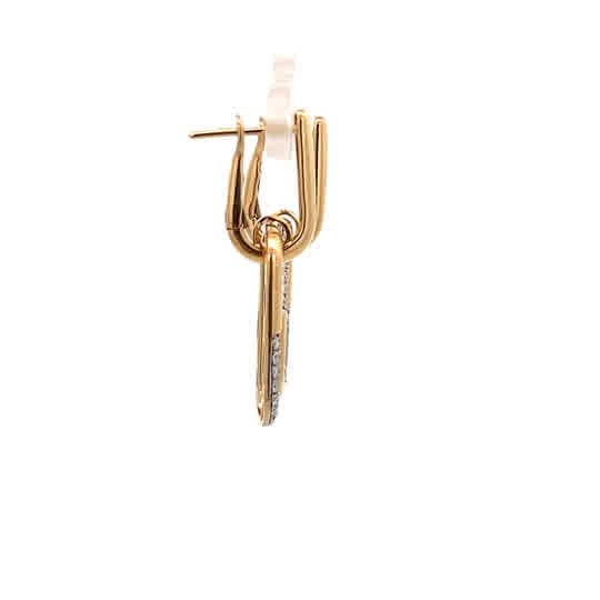 Vardy's Collection Pavé Paperclip Bracelet in 14K Yellow Gold (0.42ct)