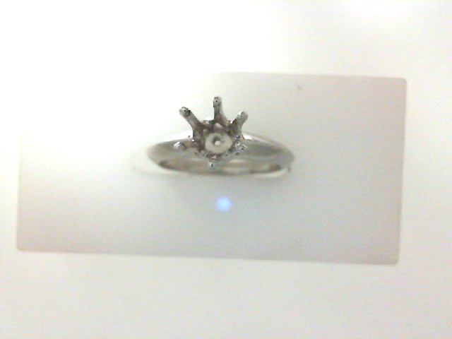 Vardy's Collection Platinum Six - Prong Semi - Mount Engagement Ring in Platinum