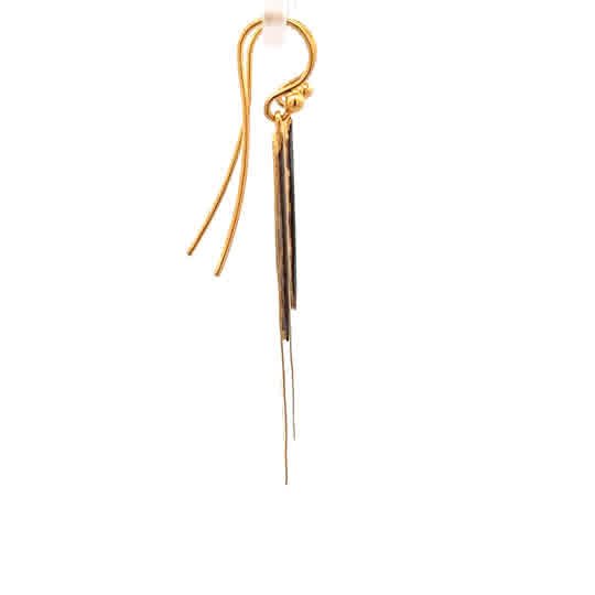 Vardy's Collection Polished Drop Earrings in 14K Yellow Gold (0.11ct)