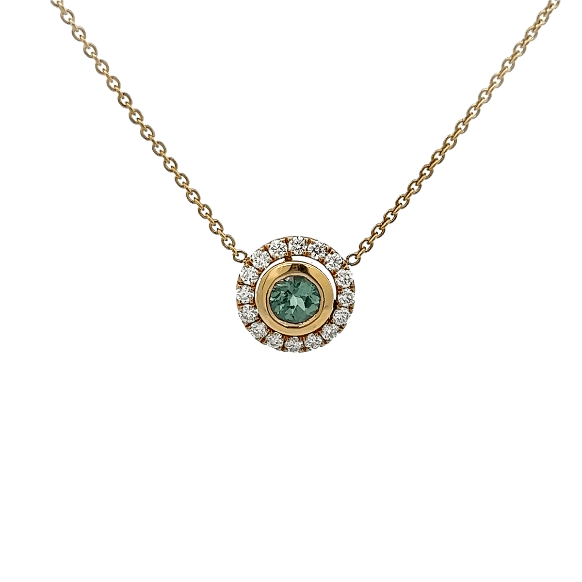 Vardy's Collection Round Alexandrite Bezel Pendant Necklace