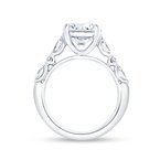 Vardy's Collection Round and Oval Shape Diamond Contemporary Engagement Ring in 18K Gold Plated Sterling Silver (0.93ct)