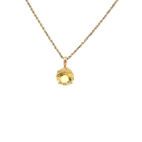 Vardy's Collection Round Beryl Rabbit Ear Pendants in 14K Yellow Gold (3.51ct)