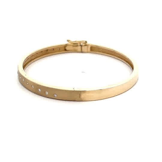 Vardy's Collection Round Diamond Bangle Bracelet in 14K Yellow Gold (0.25ct)