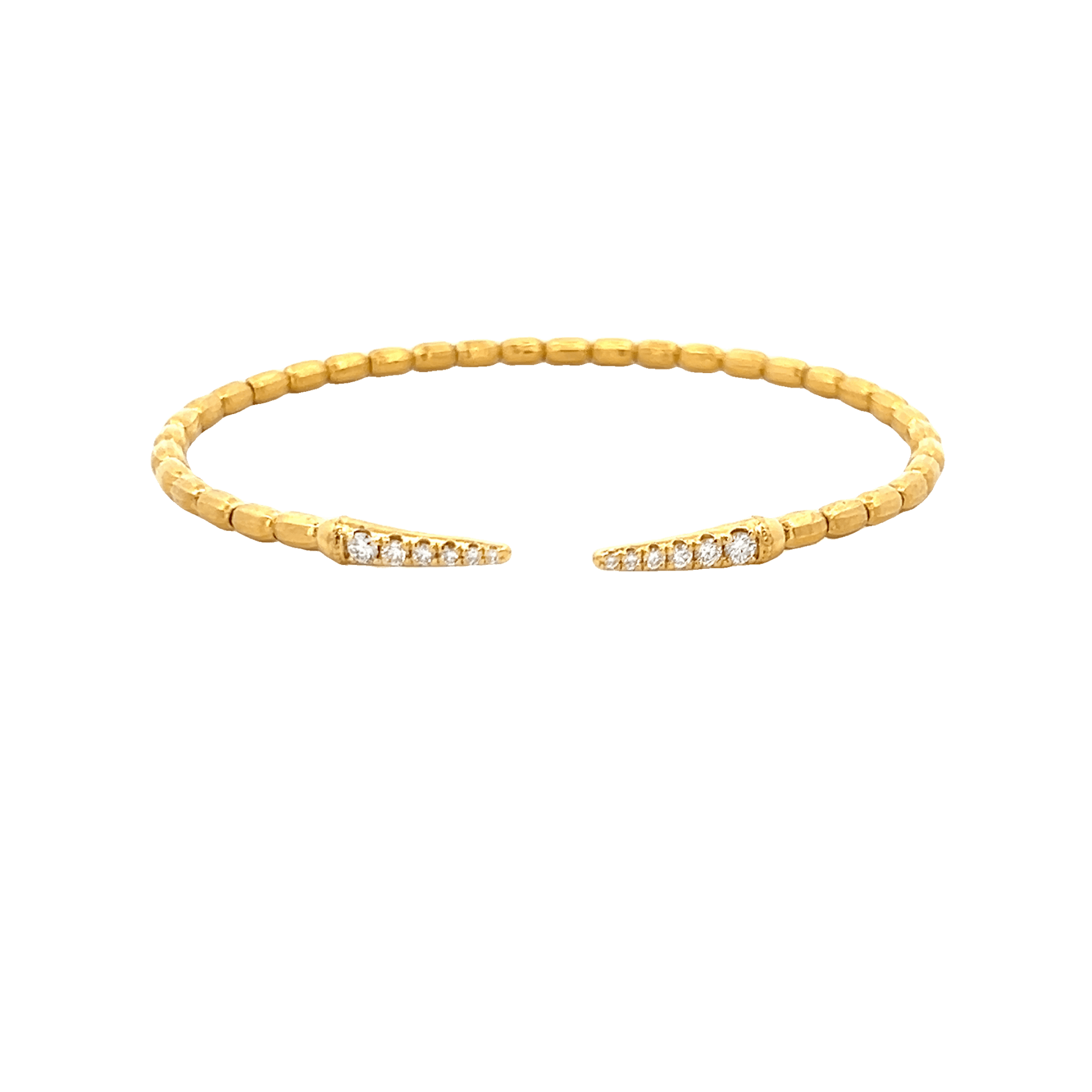 Vardy's Collection Round Diamond Bangle Bracelet in 14K Yellow Gold (0.26ctw)