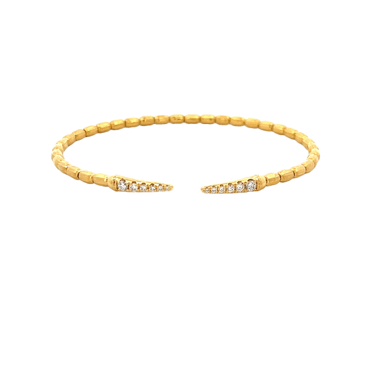 Vardy's Collection Round Diamond Bangle Bracelet in 14K Yellow Gold (0.26ctw)