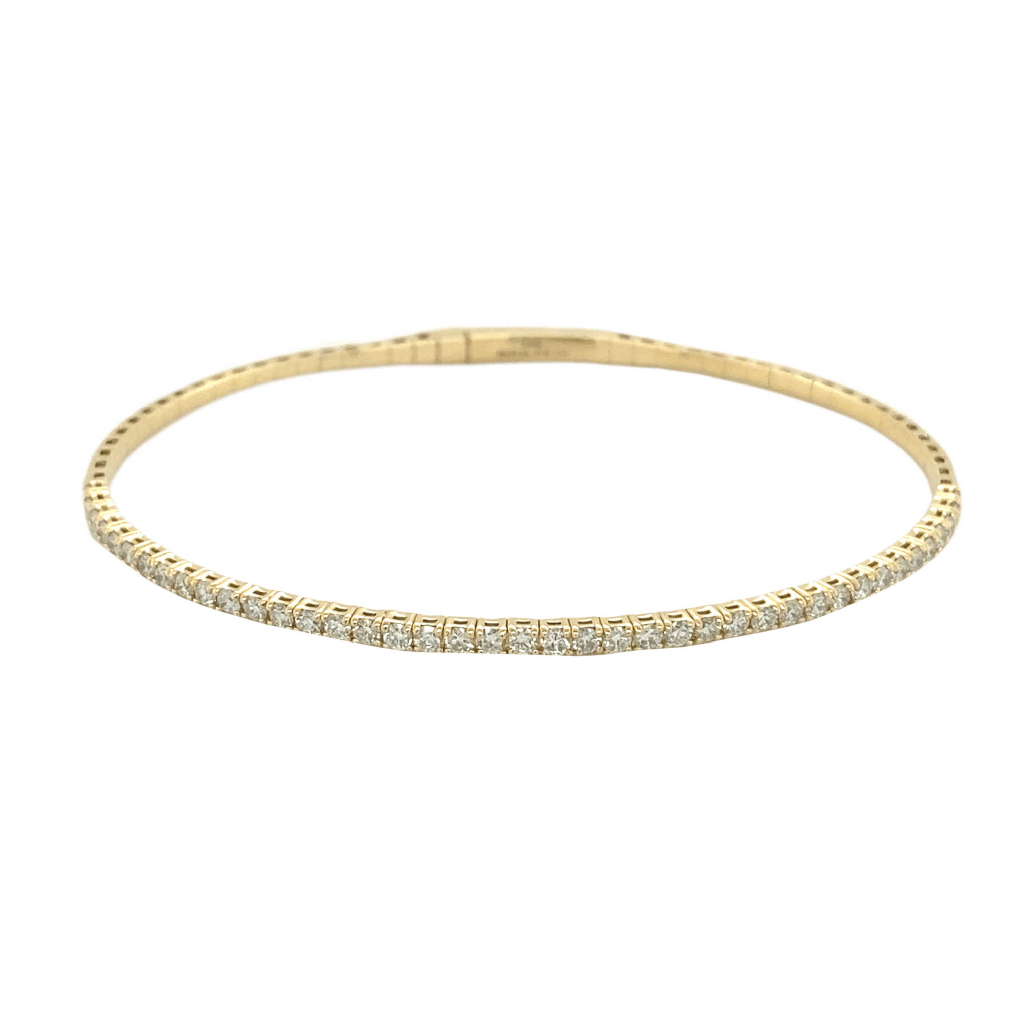 Vardy's Collection Round Diamond Bangle Bracelet in 18K Yellow Gold (1.02ctw)