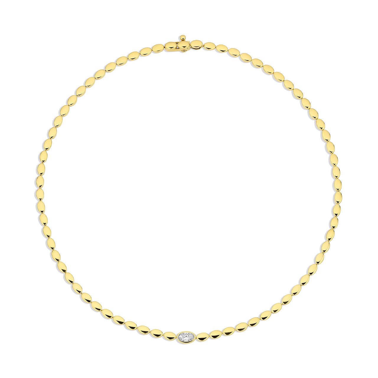Vardy's Collection Round Diamond Bead Necklace in 18K Yellow Gold (1.01ct)